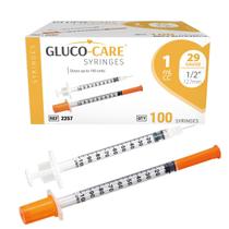 Seringas GLUCO-CARE 1ml/CC 29G x 1/2" (12,7 mm) 100/caixa Seringas GLUCO-CARE 1ml/CC 29G x 1/2" (12,7 mm) 100/caixa