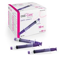 Seringas ONE-CARE 10ml EnFit com tampa montada 30/caixa estéril Seringas ONE-CARE 10ml EnFit com tampa montada 30/caixa estéril