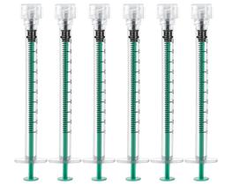 Seringas SHAOTONG de 1 ml Luer Lock com tampa estéril (pacote com 50)