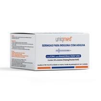 Seringas Uniqmed 100U 0,5mL 6mm 31G Com 100 Un