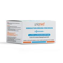 Seringas Uniqmed 100U 0,5mL 8mm 30G Com 100 Un