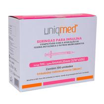 Seringas Uniqmed 100U 1,0mL 5mm 32G Com 100 Un
