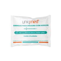 Seringas Uniqmed 100UI 1,0mL 6mm 31G Com 10 Un