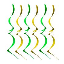 Serpentina Brasil Decoração Teto Verde e Amarela - 06 unid Serpentina Brasil Decoração Teto Verde e Amarela - 06 unid