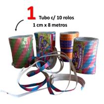 Serpentina Carnaval 10 Rolos Kits c/ 1,3,5,10 Tubos - Festas Brinquedos