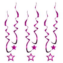 Serpentina Metalizada Decoração Teto Carnaval Pink - 06 unid