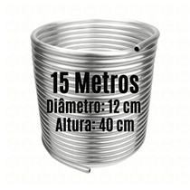 Serpentina para Chopeira - Alumínio 3/8" - Espiral Simples - 15 Metros - 12 cm