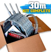 Serpentina para muro cerca segurança 30cm - 30m kit completo