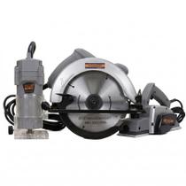 Serra Circular 1300W, Plaina 550W, Tupia 450W Kit Marcenaria Pró Euro Serra Circular 1300W, Plaina 550W, Tupia 450W Kit Marcenaria Pró Euro