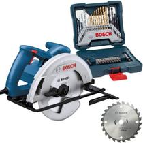 Serra Circular 184mm 1300W GKS 130 com Disco e Estojo Brocas e Pontas 30 Peças BOSCH Serra Circular 184mm 1300W GKS 130 com Disco e Estojo Brocas e Pontas 30 Peças BOSCH