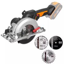 Serra Circular 20V MAX WORKSAW WX531.9 com 3 Discos s/ Bateria e Carregador WORX