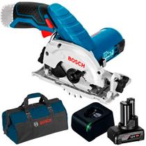 Serra Circular 3.1/2 POL 12V GKS 12V-26 com Bateria 4,0Ah, Carregador Bivolt e Bolsa BOSCH Serra Circular 3.1/2 POL 12V GKS 12V-26 com Bateria 4,0Ah, Carregador Bivolt e Bolsa BOSCH