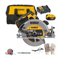 Serra Circular A Bateria DeWalt Dcs570b Com bateria + Bolsa + kit Proteção