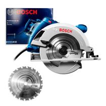 Serra Circular Bosch GKS 2065 7.1/4pol 2000W 127V ou 220V 184mm 5300rpm Heavy Duty Cortes Suaves Soprador de Pó Integrado Com Disco e Chave Sextavada