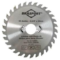 Serra Circular de Vídea com 30 Dentes 4.3/8"" x 20mm - 8253 - BRASFORT