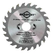 Serra Circular de Widea 4.3/8 Pol 111MM X 20MM 24 Dentes BRASFORT