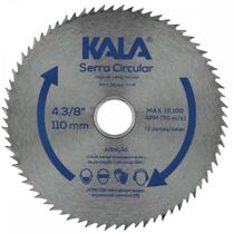 Serra Circular Disco 110mm 72 Dentes para Madeira 3874 Kala