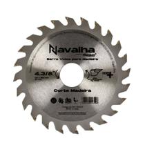 Serra Circular Madeira Navalha 4.3/8 110Mm X 24 Titanium Platina