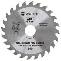 Serra circular para madeira com ponta de metal duro 24d würth - Wurth
