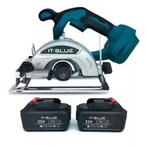 Serra Circular Portátil Ajustável 21v Sem Fio Com 2 Baterias Serra Circular Portátil Ajustável 21v Sem Fio Com 2 Baterias