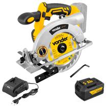Serra Circular Vonder 165mm Com Sistema de Freio e Bateria 5 Ah Carregador Serra Circular Vonder 165mm Com Sistema de Freio e Bateria 5 Ah Carregador