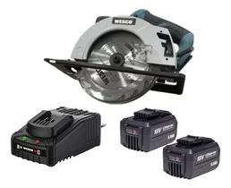 Serra Circular Wesco Ws2934+2 Bateria 4ah 18v E Carregador Bivolt