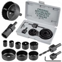 Serra Copo 11 Peças Original Aço Puro + Maleta - Serralheiro Marceneiro Serra Copo 11 Peças Original Aço Puro + Maleta - Serralheiro Marceneiro