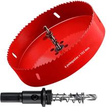 Serra Copo Bimetálica HSS De 6 Polegadas Para Madeira, Placa De Gesso, Plástico, Tubo De Ventilação