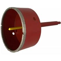 Serra Copo Broca Diamantada 100mm Haste E Pino Guia Perfurar Porcelanato Concreto Cerâmica Alvenaria