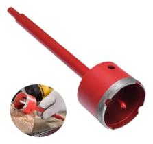 Serra Copo Diamantada Haste e Pino Guia P/alvenaria 40 Mm Hessen Vermelha