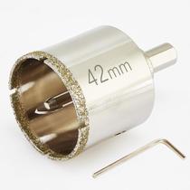 Serra de diamante DaDuori 42 mm com broca piloto para azulejo, granito Serra de diamante DaDuori 42 mm com broca piloto para azulejo, granito