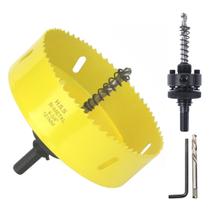 Serra de furo JIECHENG 121mm bimetálica para madeira, metal e drywall