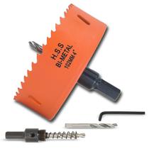 Serra de furo VIKITON 102 mm bimetálica para metal, madeira, plástico, 4 polegadas