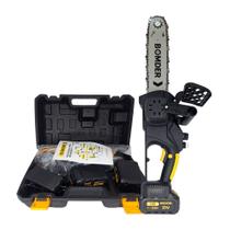 Serra Elétrica Portátil 12 Polegadas Bateria 21v Carregador Bivolt Poda Jardinagem