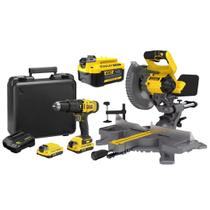 Serra Esquadria Scm701 Stanley + Furadeira Parafusadeira Impacto 2 Baterias 20v Scd711c2k + Bateria Extra 4ah Serra Esquadria Scm701 Stanley + Furadeira Parafusadeira Impacto 2 Baterias 20v Scd711c2k + Bateria Extra 4ah