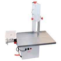 Serra Fita Mesa Móvel Bigolar 1,87m Inox com Moedor Boca 9 e Extrusor 1/2CV Bivolt