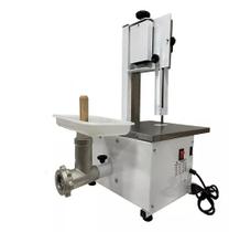 Serra Fita Semi Inox Bancada Com moedor Boca 5 Açougue Carne Osso 1,46 Delta Grill Serra Fita Semi Inox Bancada Com moedor Boca 5 Açougue Carne Osso 1,46 Delta Grill