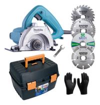 Serra Mármore 110mm 1200w Makita + Kit Maleta E Acessórios - Serra Mármore 110mm 1200w Makita + Kit Maleta E Acessórios -