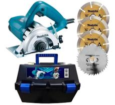 Serra Mármore 4.3/8 1300W 4100Nh3Z Makita + 4 Discos Maleta