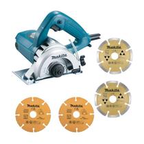 Serra Mármore 4.3/8'' 1300W 4100NH3ZX2 2 Discos 220V + 1 Disco de Corte para Madeira MAKITA