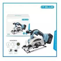 Serra Marmore Ajustável 21V Sem Fio Com 2 Baterias It-Blue Serra Marmore Ajustável 21V Sem Fio Com 2 Baterias It-Blue