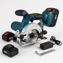 Serra Mármore Circular Profissional 48V 2 Baterias Angular Portátil