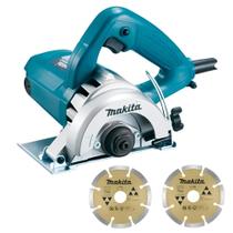 Serra Mármore Dupla isolação 1300 Watts 110 Volts 13.800 rpm + 2 Discos - 4100NH3ZX2 - MAKITA