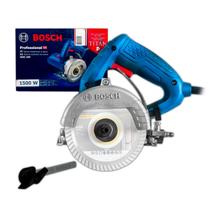 Serra Mármore Elétrica Bosch Titan GDC 150 1200W 125MM 127V/220V Até 12200Rpm Corte Úmido 26MM S/ Maleta e Disco Construção Civil DIY Profissional
