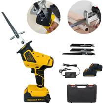 Serra Poda Elétrica Bateria 21v Portátil 2 Baterias de Litio Recarregável Bivolt