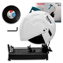 Serra Rápida Policorte M2401B Makita 355MM Espessura Do Disco 3MM 0 a 45 Graus Com Capa Protetora Reforçada Pedreiros Construção Civil Obras