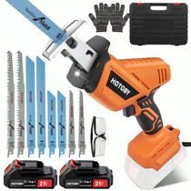 Serra recíproca Hotoby Cordless Electric com 2 baterias e 8 lâminas