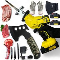 Serra Sabre 48V com Bateria Recarregável e Lâminas Multifuncionais com Machado, Motor Brushless, Alta Performance, Compacta, Ideal para Madeira, Ferro
