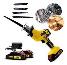 Serra Sabre Serrote Elétrica Profissional Portatil 2 Bateria