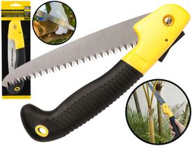Serra Serrote Dobrável Para Poda Jardim Madeira Galhos Folhagem Lâmina 18cm Cabo Emborrachado Serra Serrote Dobrável Para Poda Jardim Madeira Galhos Folhagem Lâmina 18cm Cabo Emborrachado